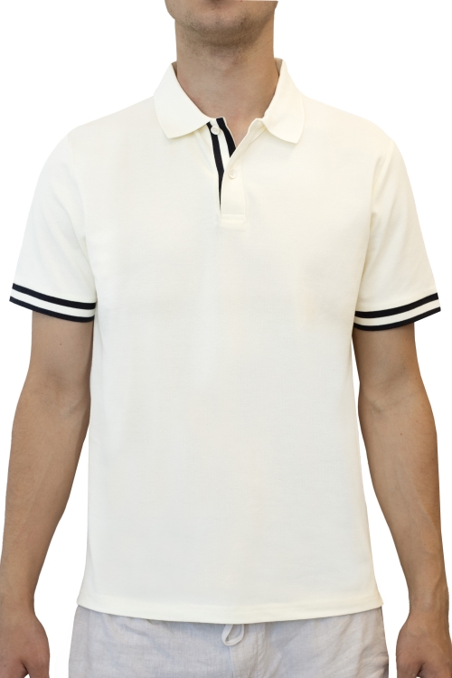 koszulka polo beżowo-żółta