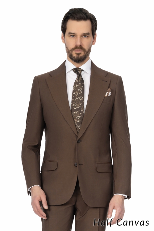 brązowy garnitur vitale barberis canonico