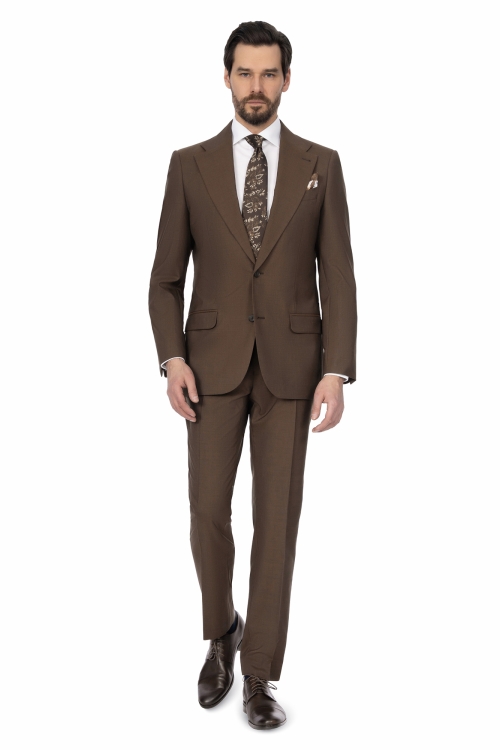 brązowy garnitur vitale barberis canonico