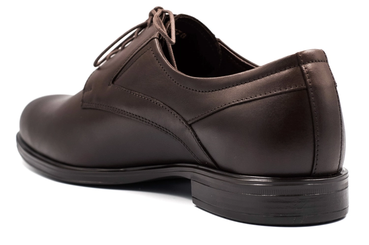 buty skórzane ciemnobrązowe