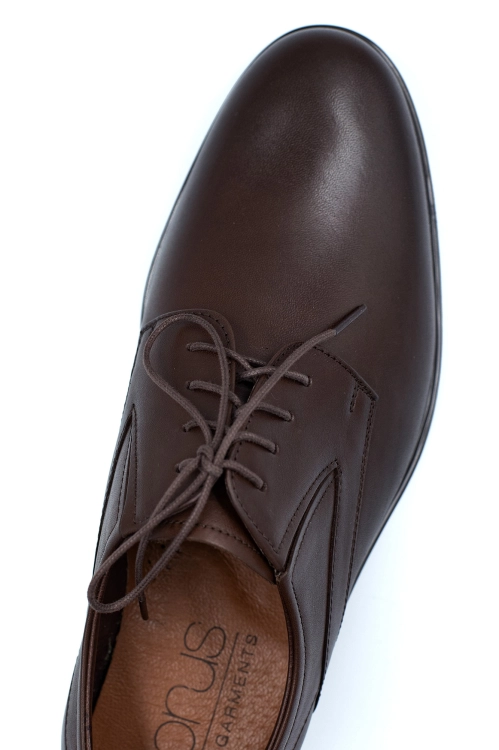 buty skórzane ciemnobrązowe