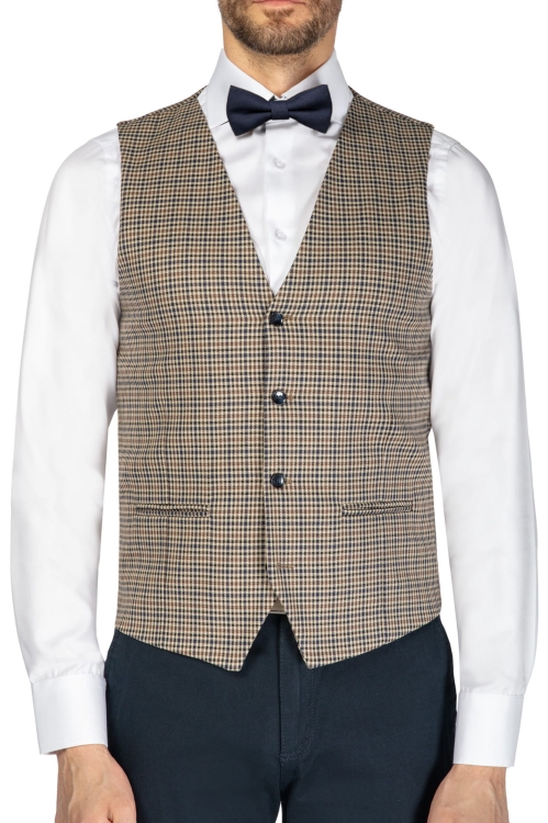 kamizelka męska w pepitkę