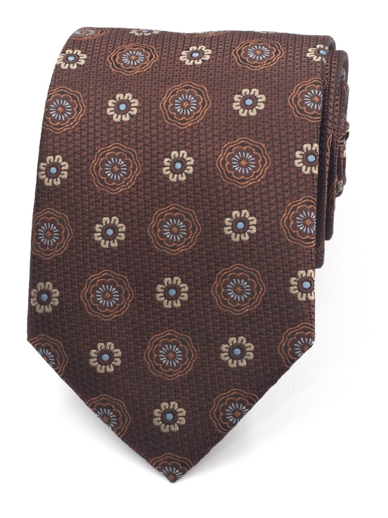 brązowy krawat męski