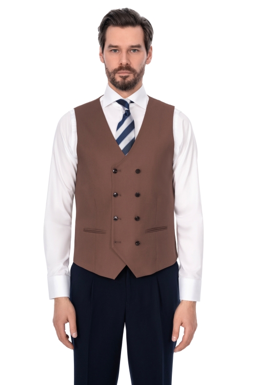 kamizelka dwurzędowa bordowa borneo