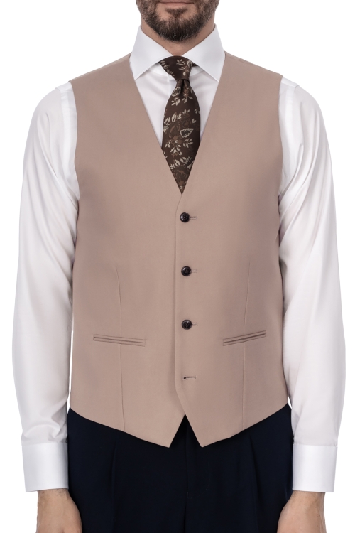 beżowa kamizelka jednorzędowa zanzibar