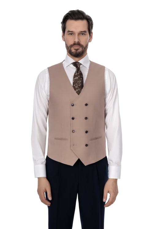 kamizelka dwurzędowa beżowa zanzibar