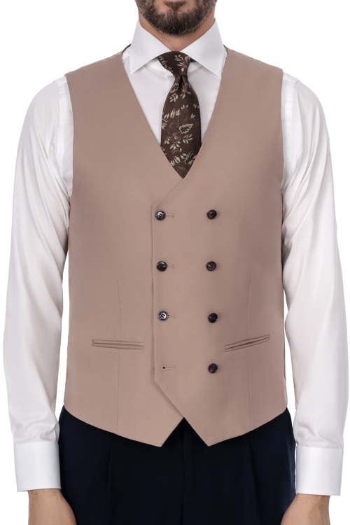 kamizelka dwurzędowa beżowa zanzibar