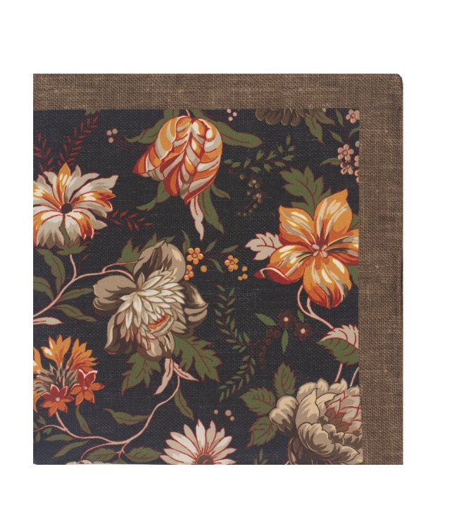 poszetka granatowa w kwiaty