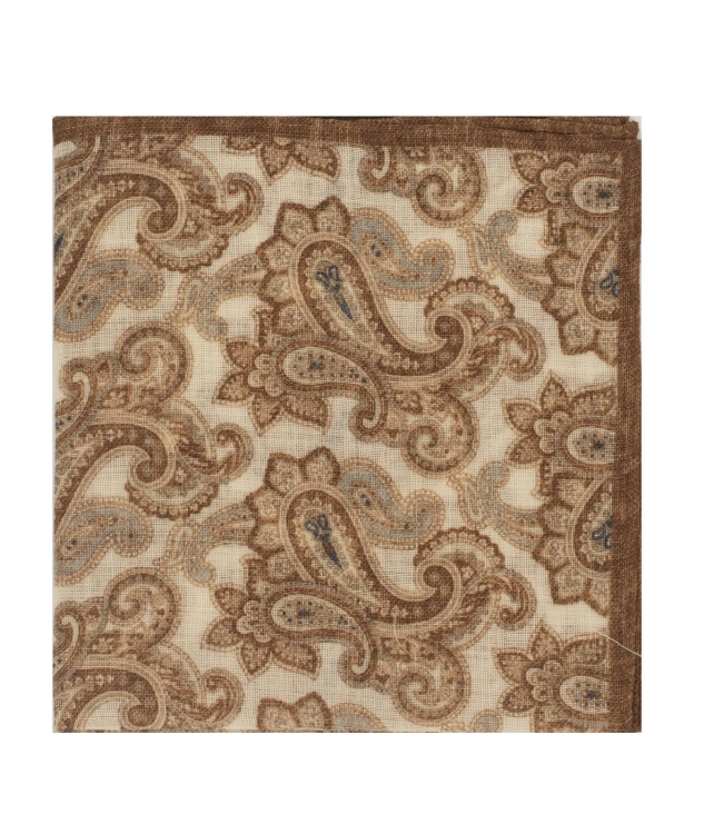 brązowa wzorzysta poszetka