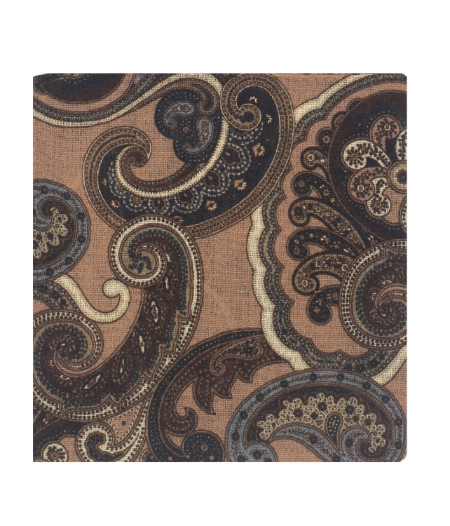 poszetka brązowa wełniana