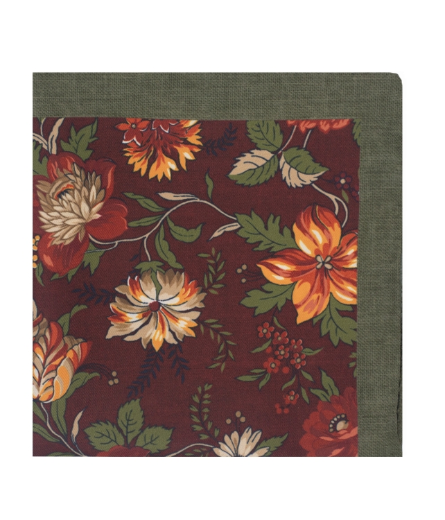 poszetka bordowa w kwiaty