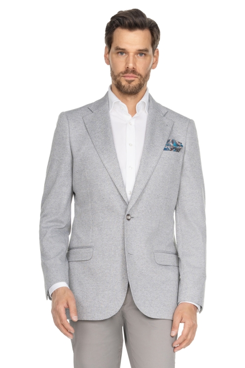 szara marynarka tkanina w strukturę