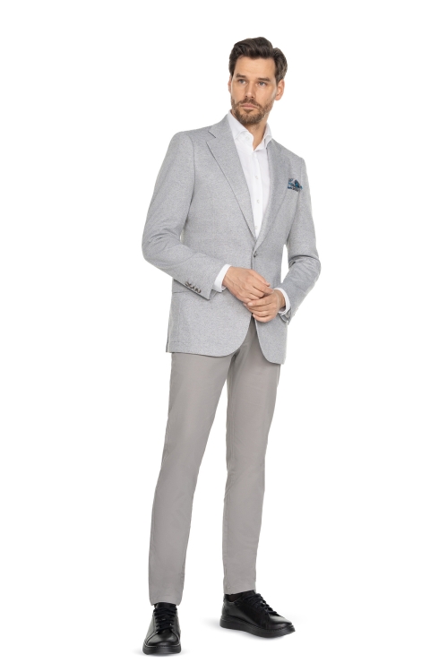 szara marynarka tkanina w strukturę