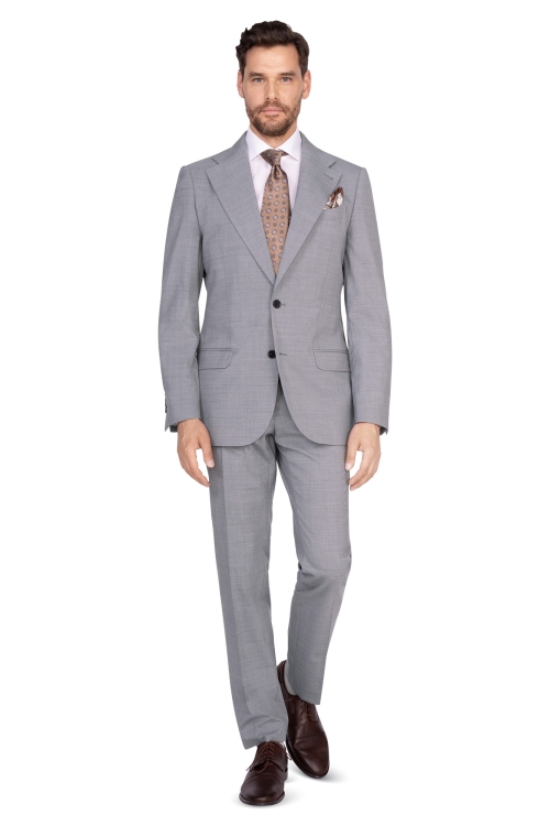 szary garnitur męski z kolekcji Jan Adamski