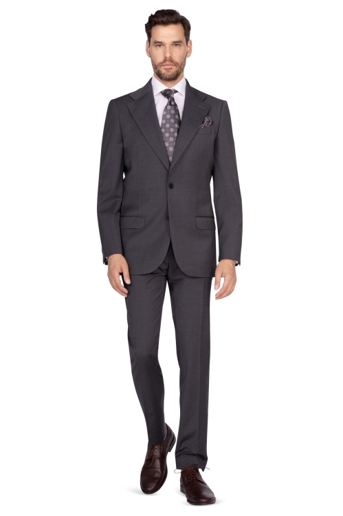 ciemnoszary garnitur ivan z kolekcji jan adamski