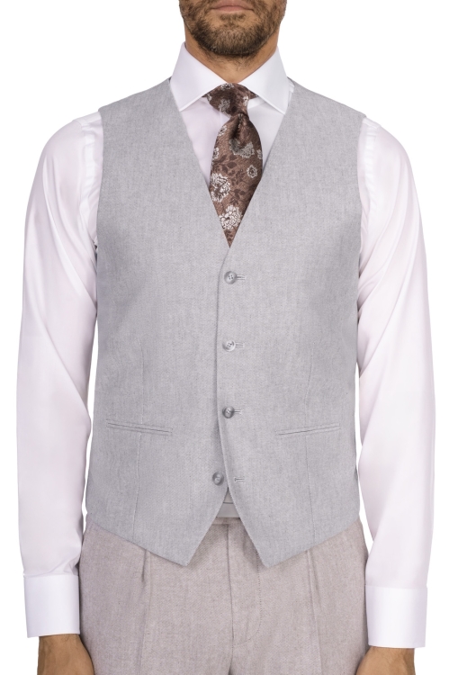 kamizelka szara ze strukturą szkocja