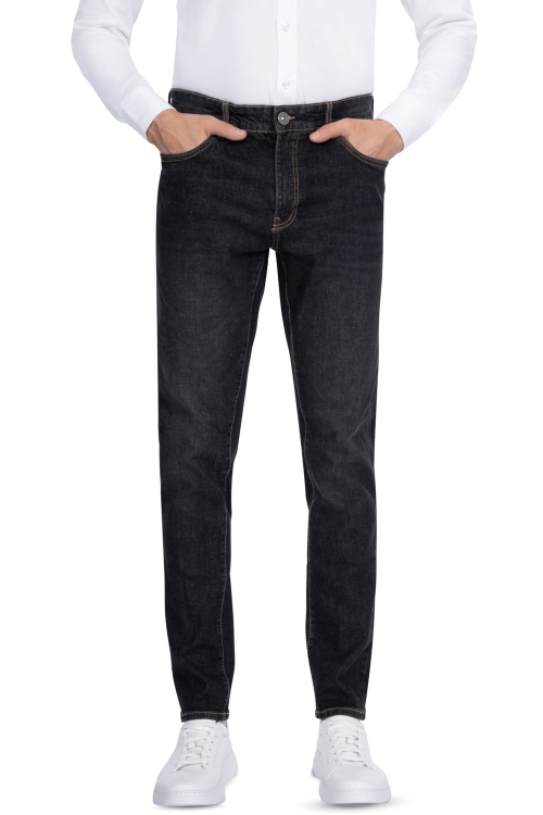 ciemno-szare męskie spodnie jeansowe kod 505