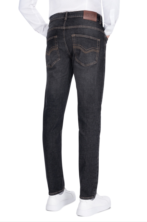 ciemno-szare męskie spodnie jeansowe kod 505