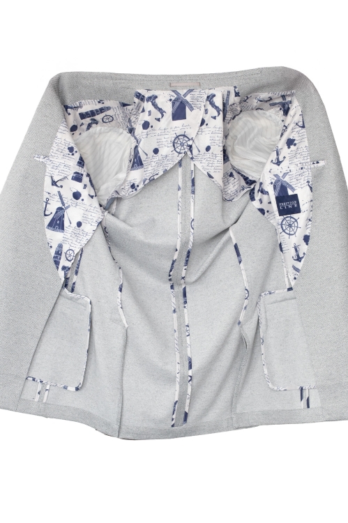 szara marynarka szkocja półpodszewka