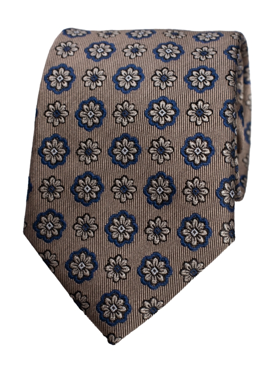 krawat jedwabny w kolorze złotym