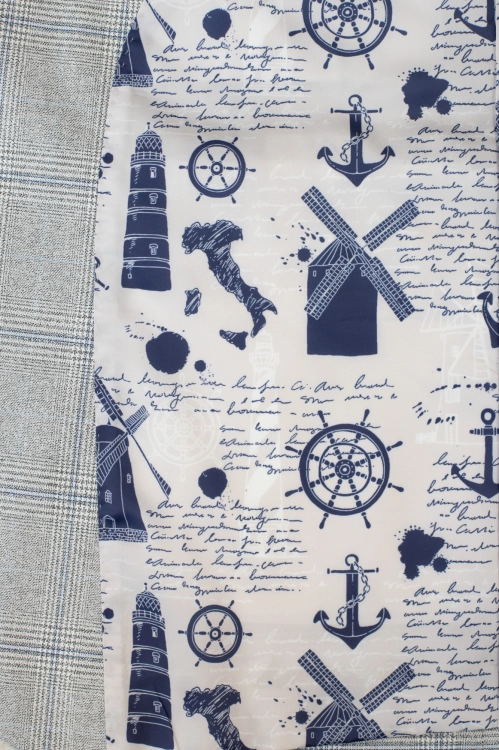 jasnoszara marynarka w kratę Walia