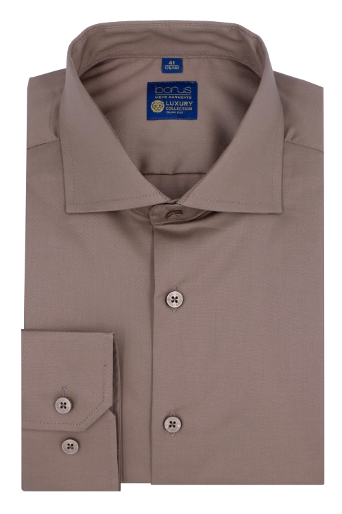 koszula bawełna 100% brązowa