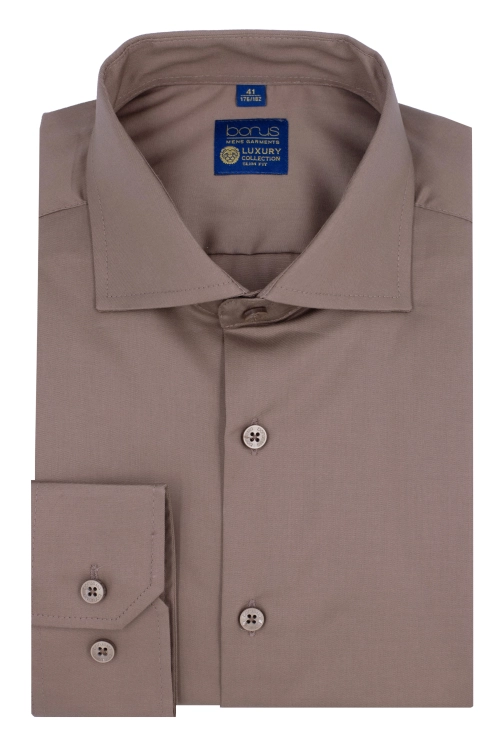 koszula bawełna 100% brązowa