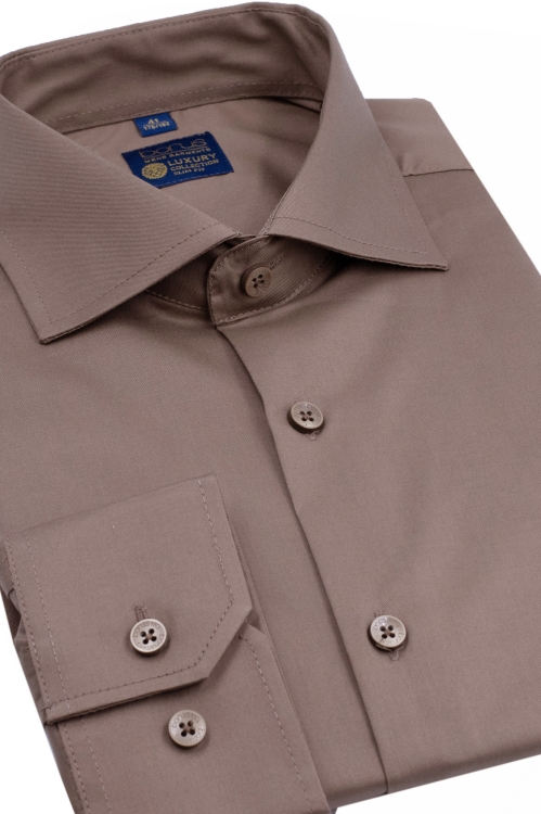 koszula bawełna 100% brązowa
