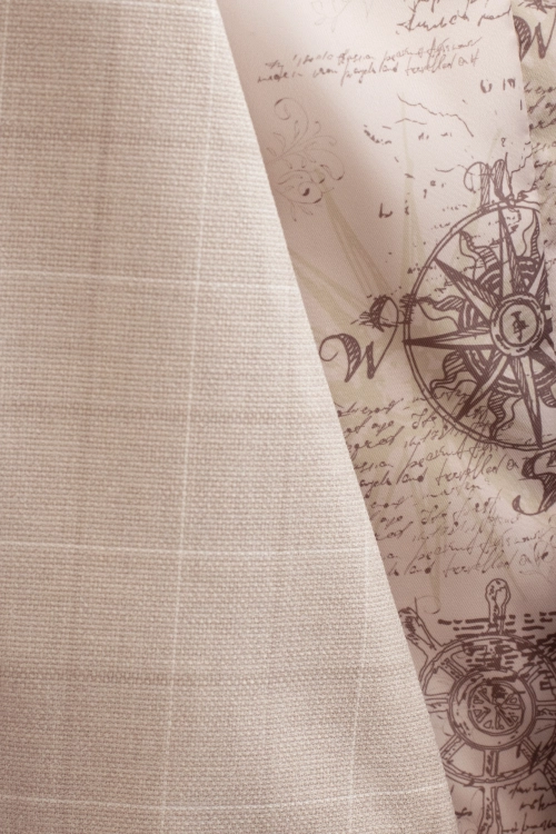 kamizelka beżowa w kratę sumatra