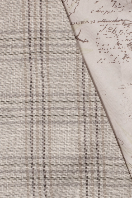 kamizelka beżowa w kratę